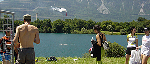 Gigathlon 2007: Baggersee bei St.Triphon im Wallis